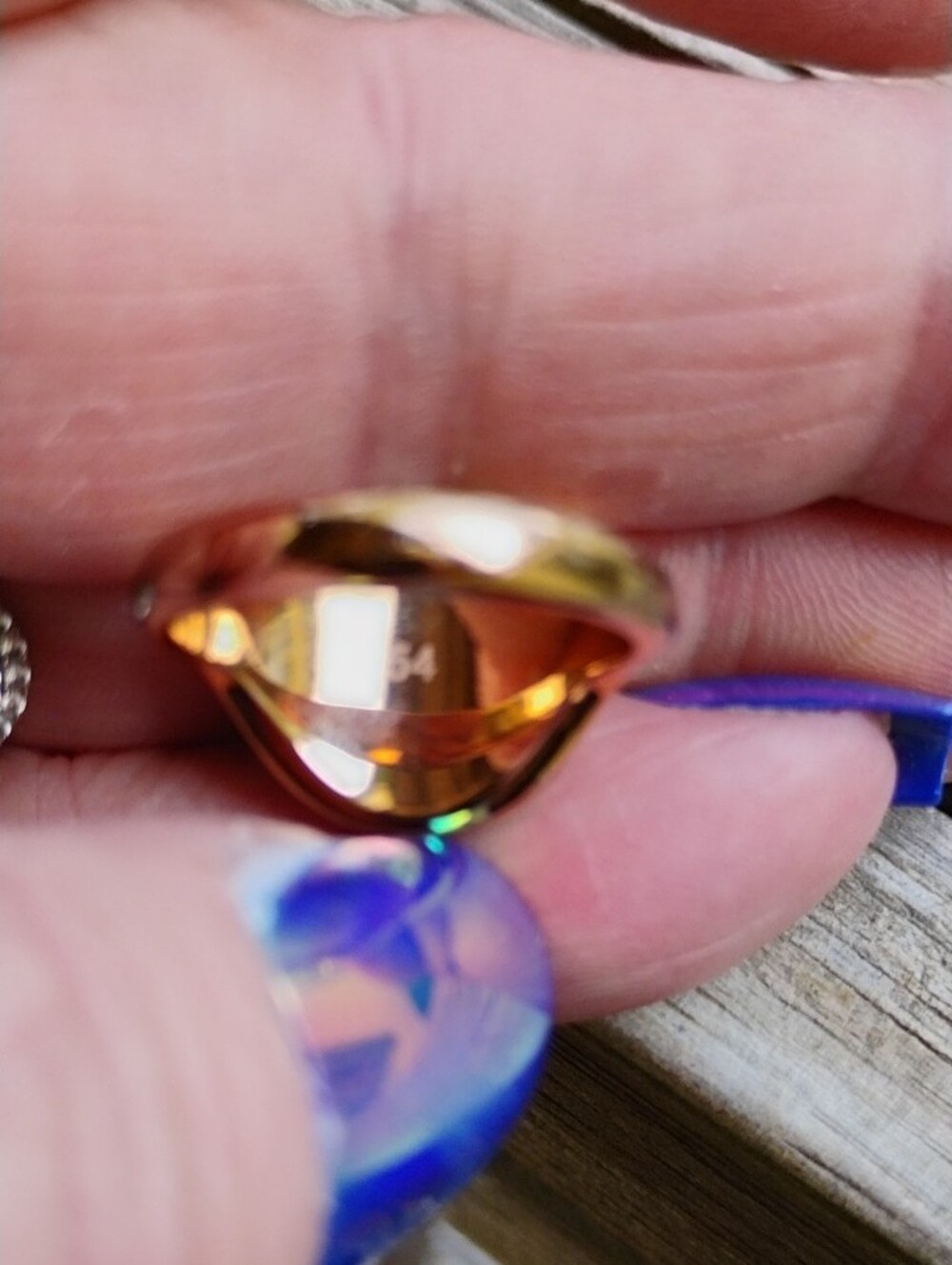 Furla Heart Embellished Enamel Ring with Crystal Accents US Size 6 - Picture 4 of 6